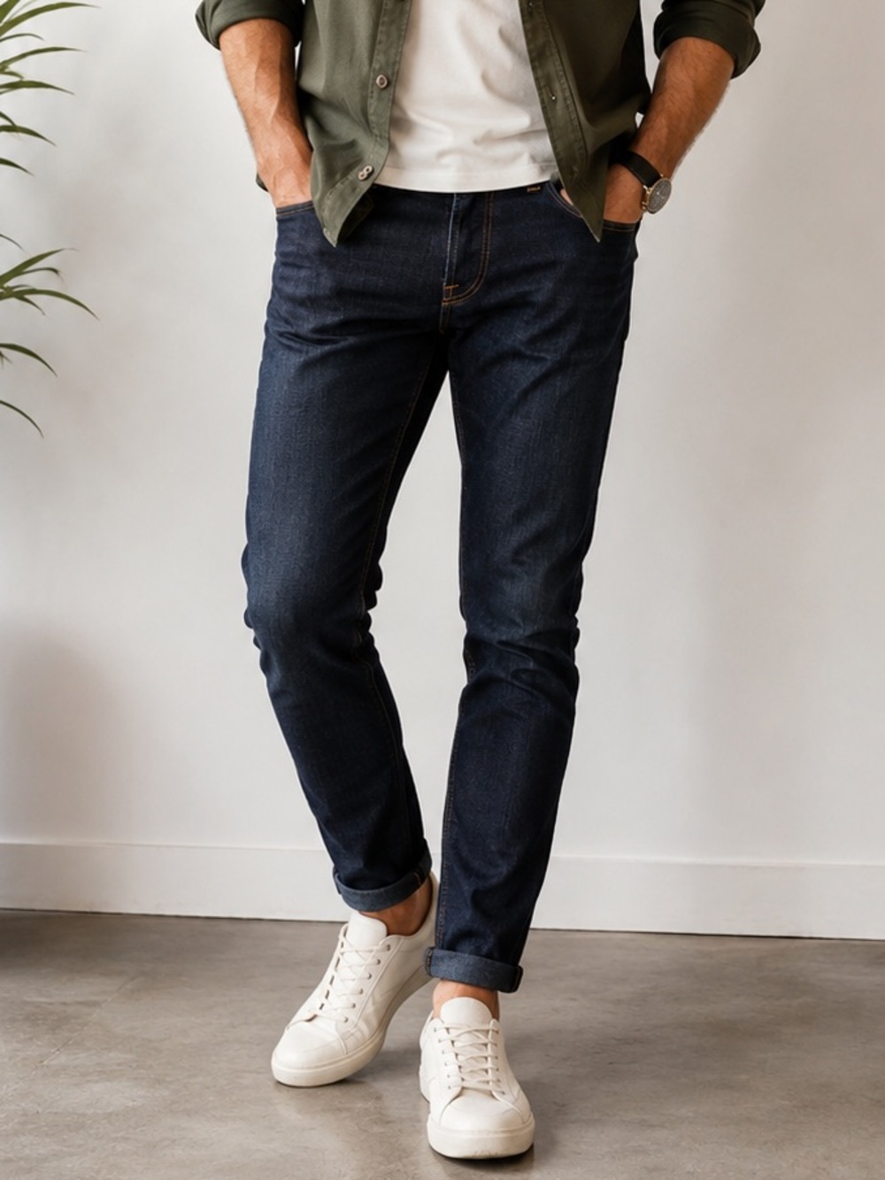 Nudie Jeans Men’s Organic Cotton Dark Wash Denim 33x32
